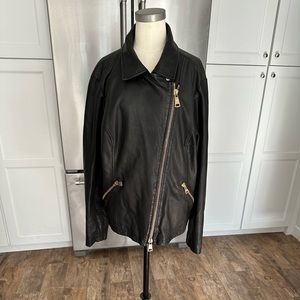 Ashley Graham Marina Rinaldi Leather Jacket